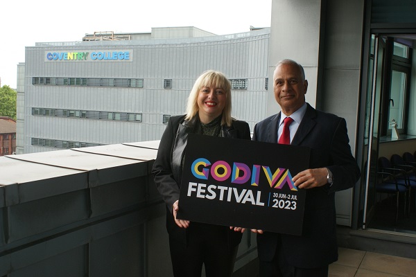 Photo caption: Gemma Knott and Cllr Pervez Akhtar, Deputy Cabinet Member for Events.