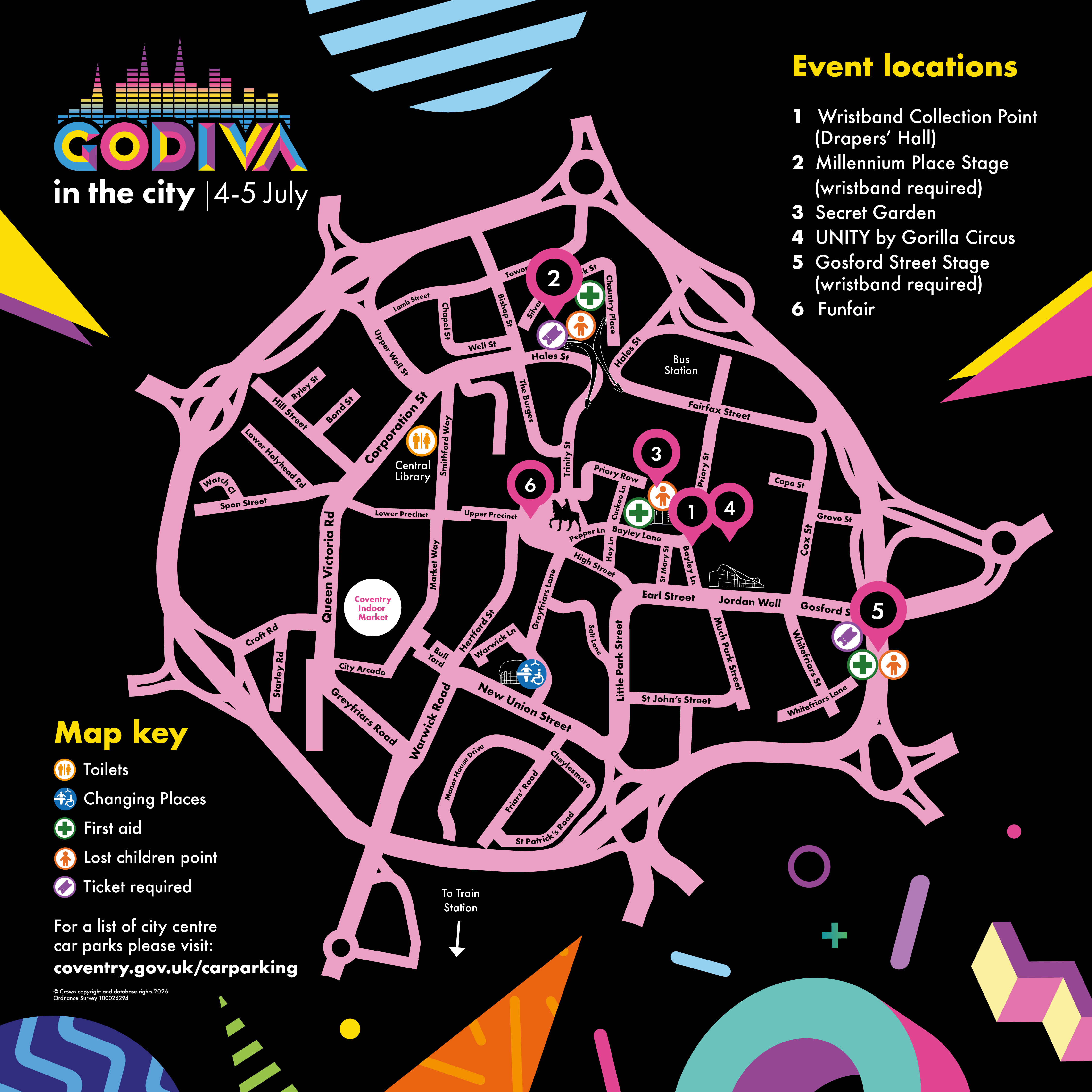 Godiva in the City map