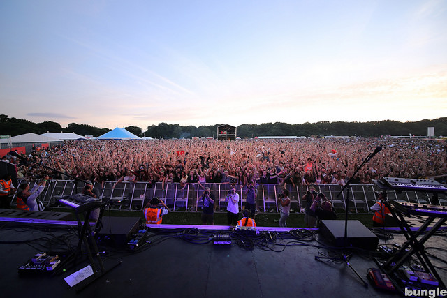 A shot of the crowds at Godiva taken from the stage