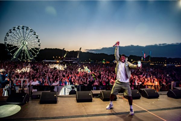 A picture of Rudimental on the main stage
