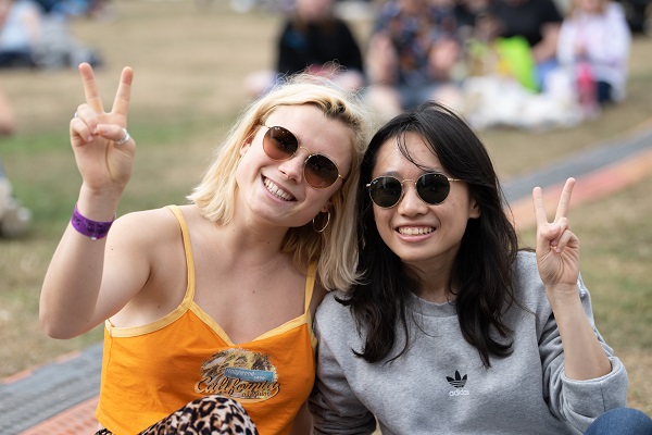 Young people at the festival