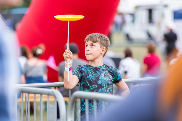 Children doing circus tricks