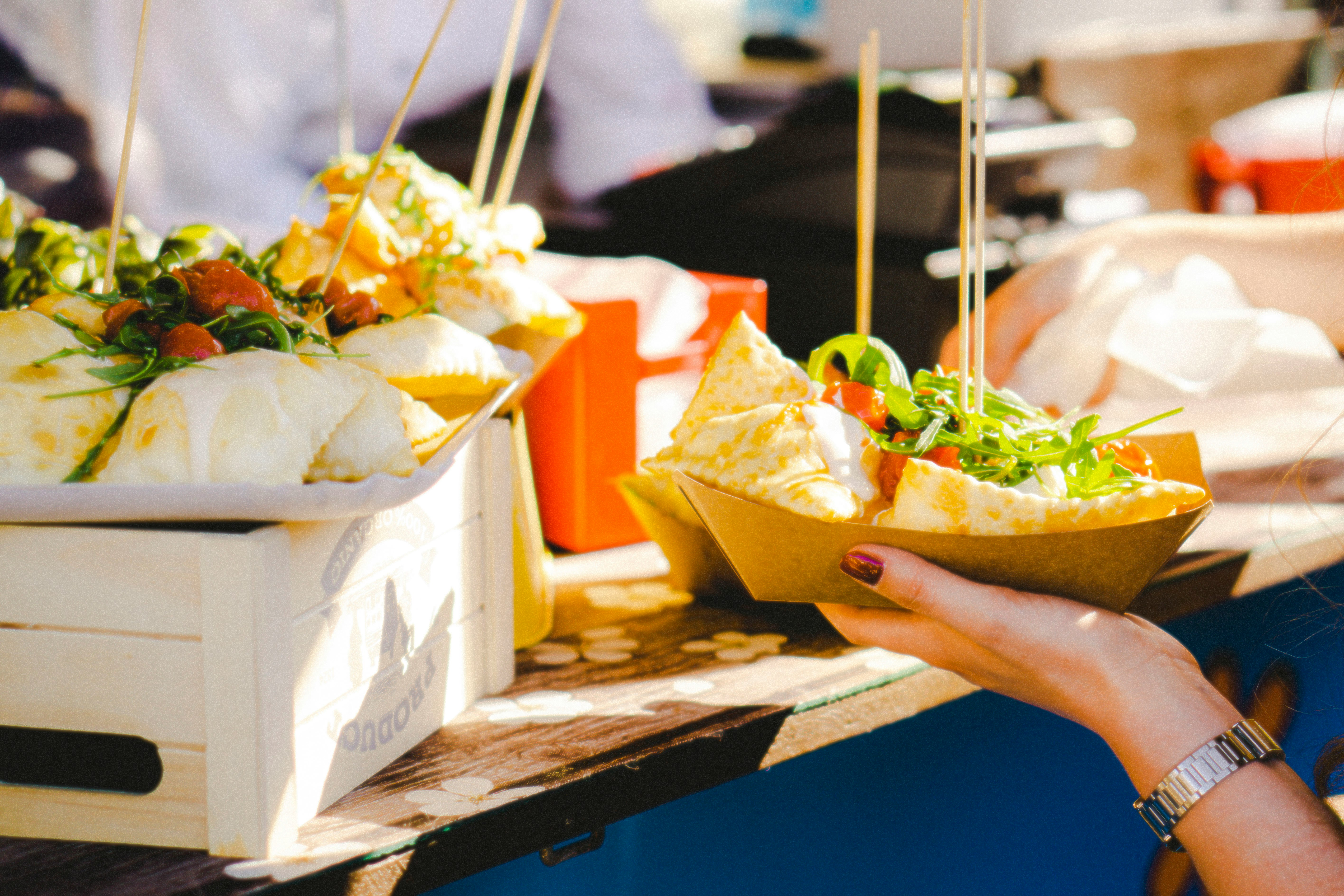 Photo of festival food at a food vendor stand