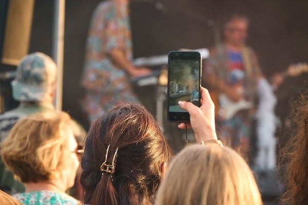 Mobile phone in the air